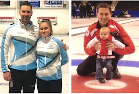 On Monday, after he and his 12-year-old daughter Hayley played their first game as a team at the 2020 provincial mixed doubles curling championship at the Re/Max Centre in St. John's, Brad Gushue used his Twitter account (@BradGushue) to post these pictures of him and Hayley on curling ice today and when she was an infant, accompanied by the caption "Things have changed in 12 years!"  — Twitter