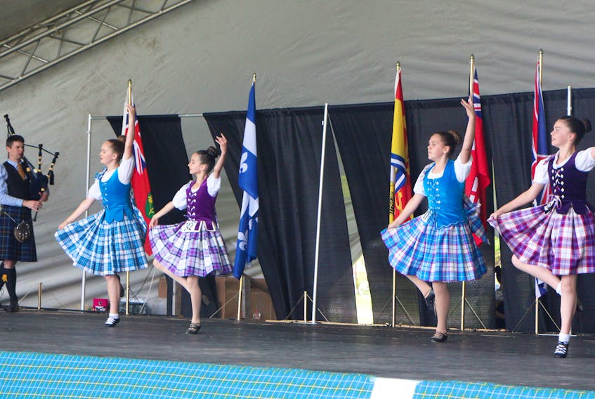 Highland Dancers competing at the Antigonish Highland Games Sunday (July 14) afternoon.