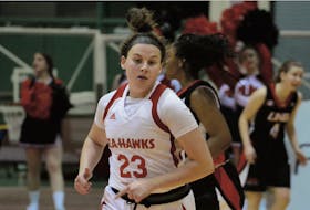 Memorial’s Haillie Nickerson has averaged nearly 25 points per game in the Memorial Sea-Hawks’ first four games and is second in scoring in the AUS women’s basketball conference. — Memorial Athletics photo