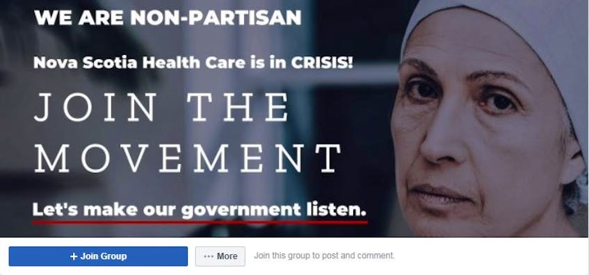 Nova Scotia Health Care in Crisis — Time to Protest Facebook group.