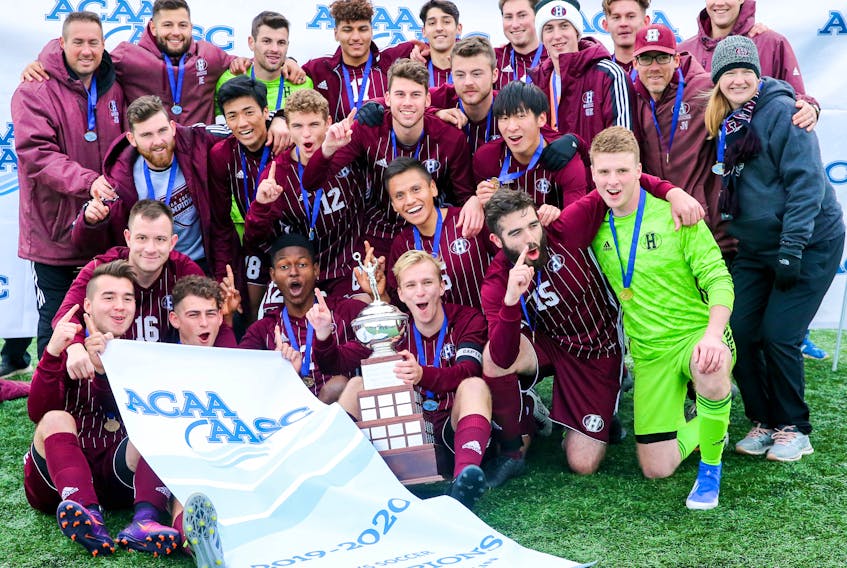 The Holland Hurricanes recently won the Atlantic Collegiate Athletic Association (ACAA) men’s soccer championship and are competing at the Canadian Collegiate Athletic Association (CCAA) nationals this week in Oshawa, Ont.