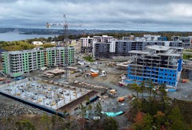 Apartment buildings in various stages of completion go up at a Rockingham development project in Halifax on Wednesday Oct. 7, 2020. --