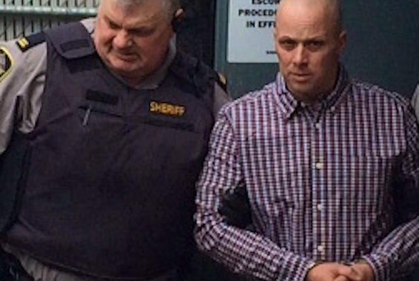 Richard McNeil, now 42, of Gardiner Mines is shown in this file photo being taken from the Sydney Justice Centre to a hospital in Dartmouth for a psychiatric assessment on April 28, 2017. He was charged with first-degree murder in connection with the death of his common-law partner Sarabeth Ann Forbes, 33, on April 18, 2017. In December 2017, a judge found him not criminally responsible for her death due to a mental disorder. McNeil had been diagnosed with schizophrenia in 2012. CAPE BRETON POST FILE PHOTO