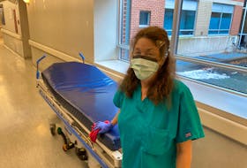 Environmental services worker Tracey Schofield, who works at Valley Regional Hospital in Kentville, says the amount of cleaning and number of surfaces to look after has increased because of the COVID-19 pandemic, but “I do my best to keep everything top-notch."