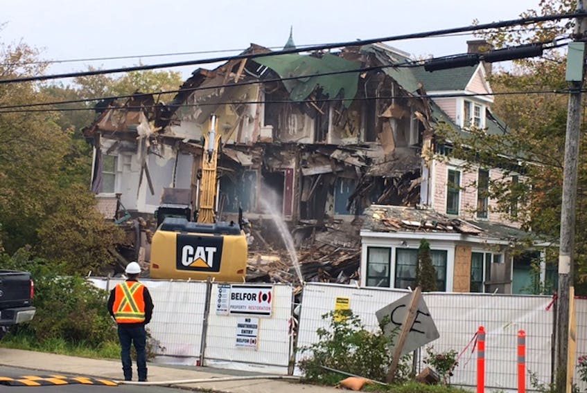 Historic Waterford Manor in St. John's demolished Tuesday.