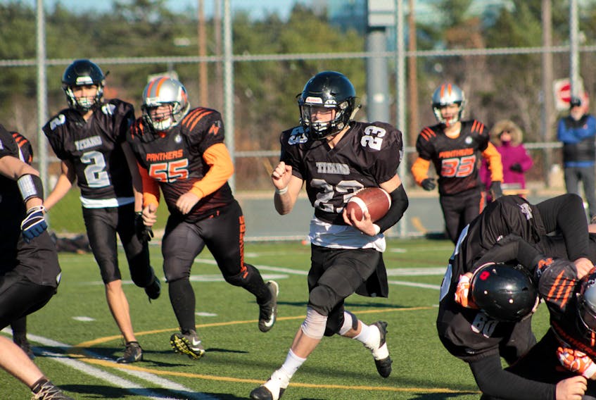 The Northeast Kings Education Centre’s Titans are looking to win another Division 2 high school football provincial banner. - BRANDY FORGERON photo