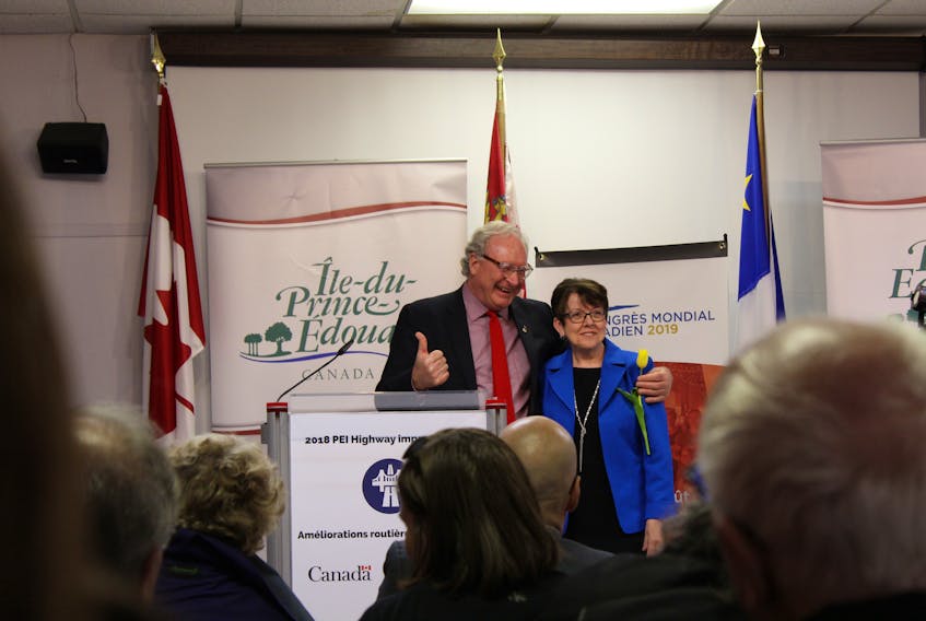 P.E.I. Premier Wade MacLauchlan and Claudette Thériault, chairwoman of the World Acadian Congress Organizing Committee announced Wednesday morning that the province would be contributing $1 million towards the 2019 congress.