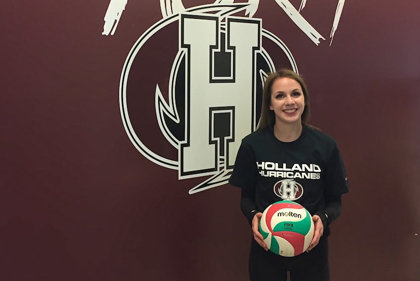 Jenna MacFarlane is a volleyball player from Fredericton, N.B.