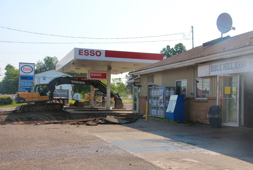 The Esso and Go Store on Pictou Road are closed while work takes place on the property. Extra fuel pumps are being installed and the old store will be demolished, with the new building opening later this month.