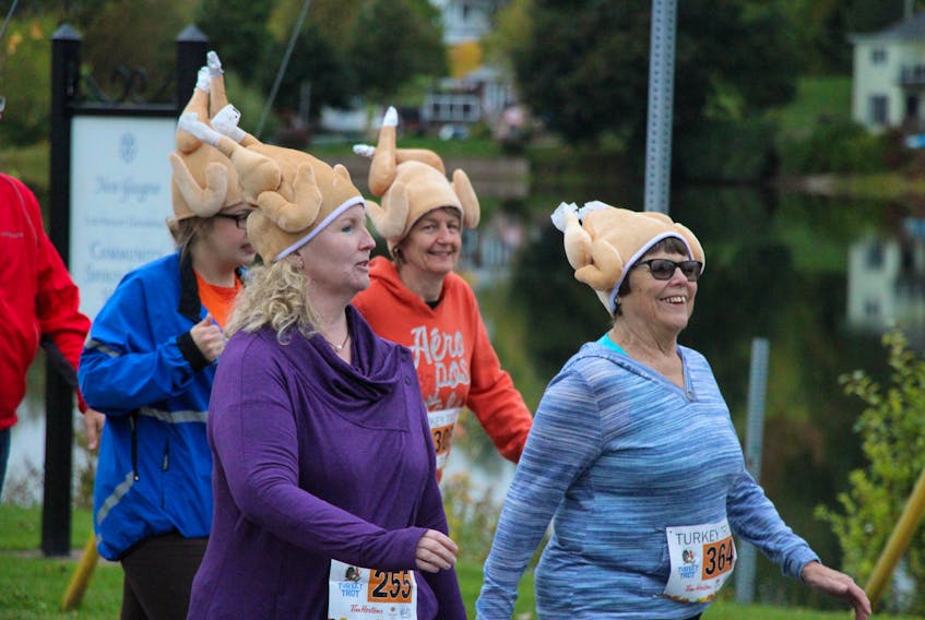Participants in this year's Turkey Trot.