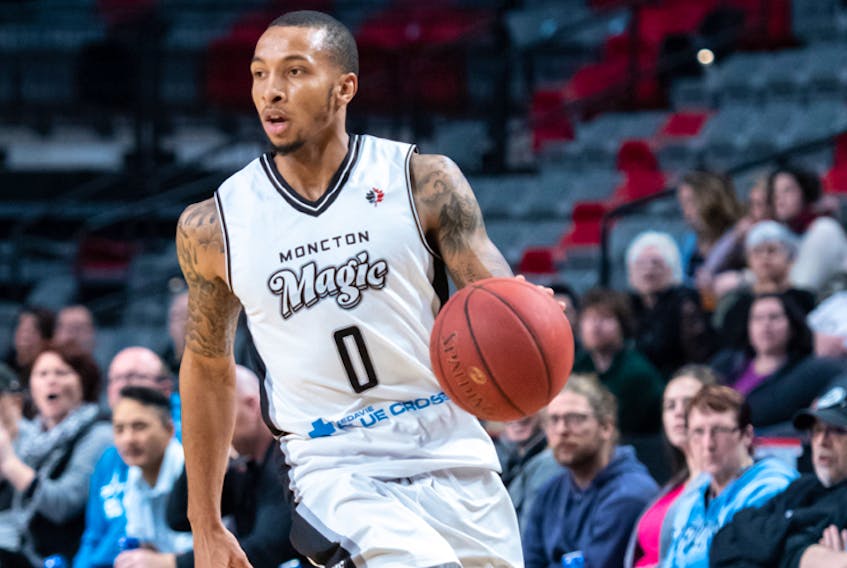 Gentrey Thomas of East Preston is in his first season with the Moncton Magic, NBL Canada’s top team at 7-0. - Jacinthe Leblanc