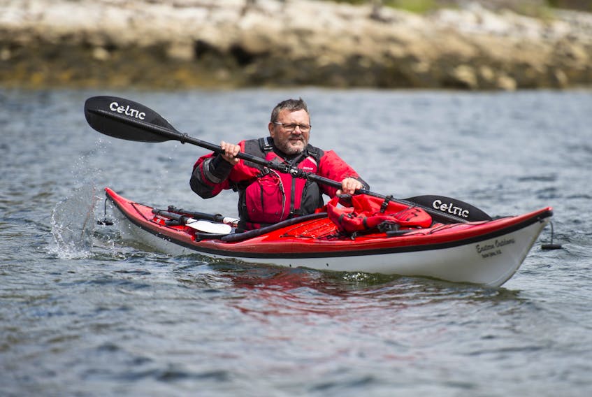 Steve Chard from Dorset, U.K., is celebrating his retirement by paddling around 10,000 kilometres around Canada and the U.S. for charity. He’s planning on leaving Halifax on June 1 and expects the trip to take about 15 months to complete.