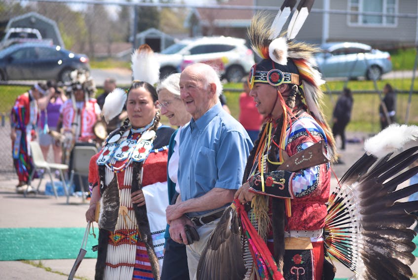William and Susan Palmer were thanked by members of Pictou Landing First Nation for their willingness to give back a portion of land that was used as a burial ground by the Mi’kmaq.