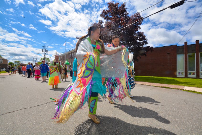Dancing to the beat of a traditional drum, participants in this year’s National Indigenous Peoples Day paraded to Amherst’s downtown where artisans and entertainers exhibited their culture. This marks the third such celebration in the community.