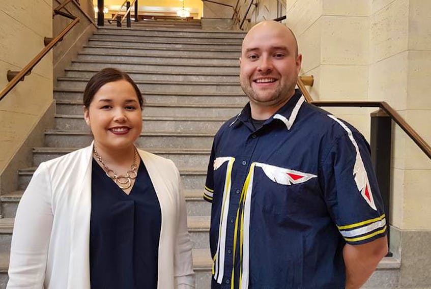 Karlee Johnson, of Eskasoni First Nation in Cape Breton, and Richard Pellissier-Lush, from Lennox Island First Nation in P.E.I., were in Ottawa this week to participate in Youth Indigenize the Senate, an initiative that gathers Indigenous youth to share their experiences with the Senate and offer their perspective on how to better their communities.