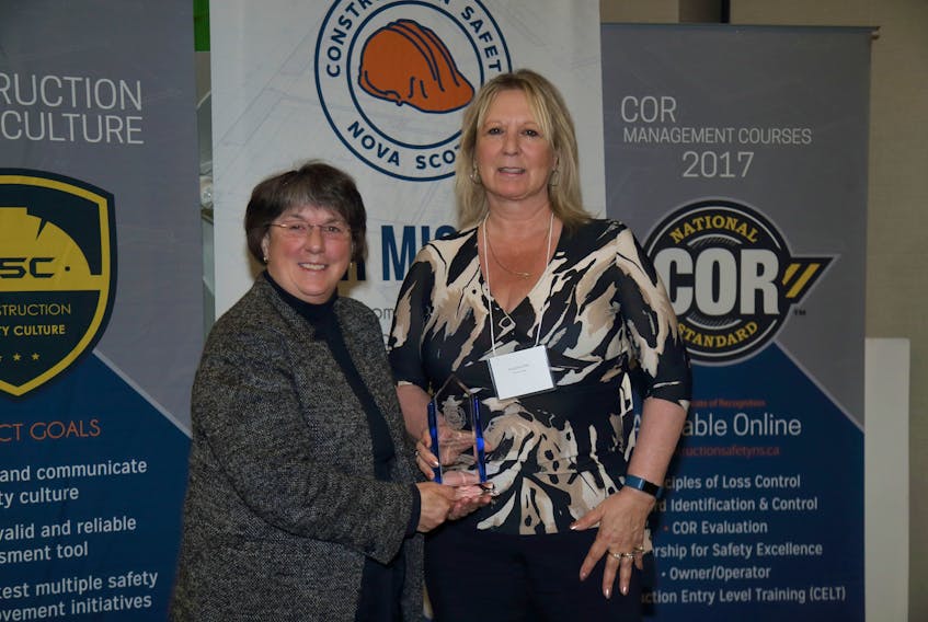 Jacqueline Hatt, Director of Occupational Health & Safety with the Stevens Group of Companies, was honoured with Construction Safety Nova Scotia’s first-ever Women and Safety Leadership award. - Contributed