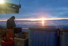 It's not an easy way to make a living, but it does come with some unique benefits – like no traffic headaches and stunning views!  Just after sunrise one day last week, Sam Perley caught Spencer Fraser taking a little break from pulling levers onboard the FV Fishemon. The guys fish out of Advocate Harbour, N.S.  

 It must be quite something to watch the sun come up over the water. Stay safe guys.