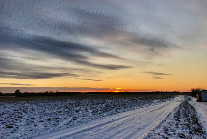 A heavenly Christmas Day sunset in O’Leary PEI.  The magic was captured by Hannah Swiatkowski