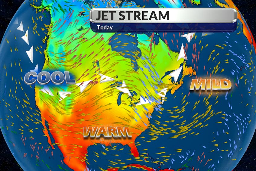 The jet stream is expected to ride up over our region Sunday into the middle of next week.  That’s set-up should serve up near or slightly above seasonal temperatures.
