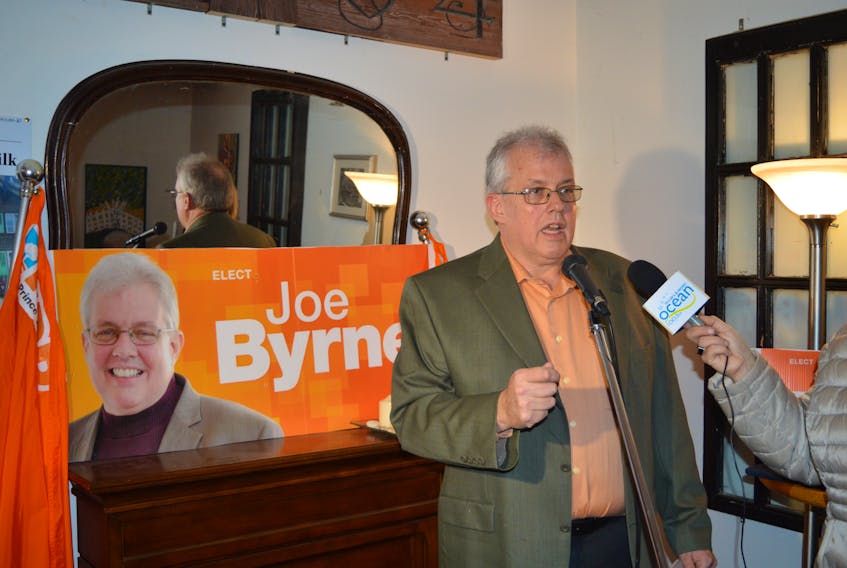 Charlottetown's Joe Byrne holds press conference in Charlottetown Thursday morning to announce his bid for the provincial NDP leadership.