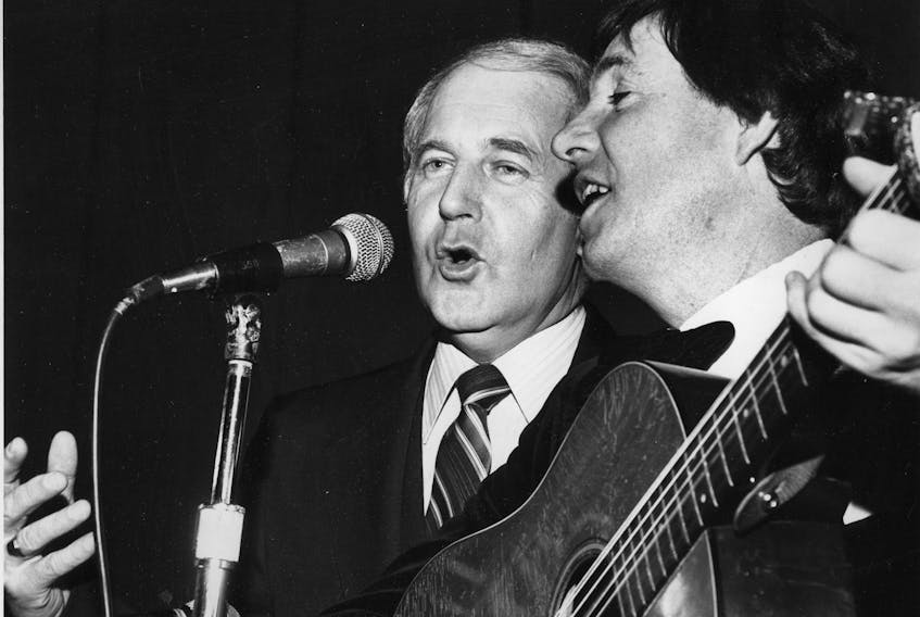 John Buchanan sings with John Allan Cameron in this file photo. - Herald file