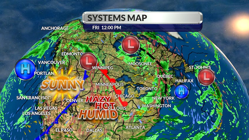July 17 cindy weather systems map