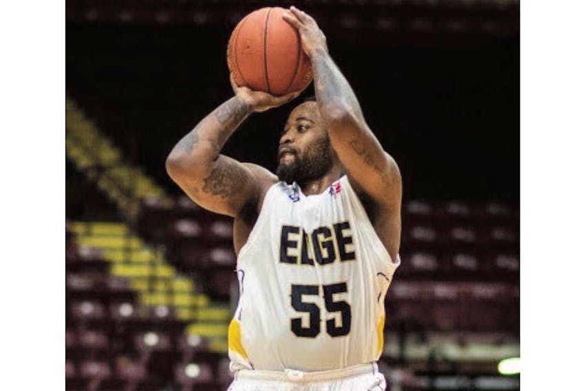Junior Cadougan tied his personal single-game season high with 25 points Saturday against the KW Titans, but it wasn’t enough to keep the Edge from losing their second straight National Basketball League of Canada game. — File photo/St. John’s Edge/Ryan MacLellan