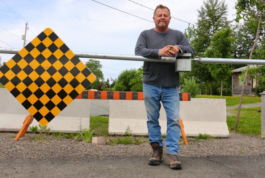 Mitch Brison, the owner of Brison Developments, is frustrated by the roadblocks that keep being put up — both literally and figuratively. He wants to see Windsor and West Hants municipalities work together and allow an emergency access gate between The Crossing and the Underwood Drive subdivision.
