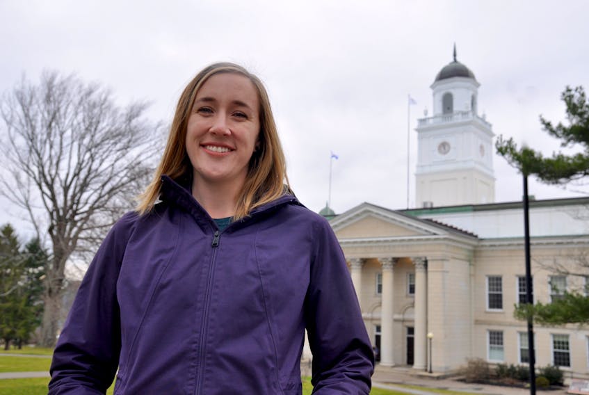 Meg Hodges is a first-year politics student at Acadia University, and a Kings County municipal councillor. She serves on council’s Kings Transit board, and wants her fellow students to vote yes for a new UPass program which would cost each student $180 per year.