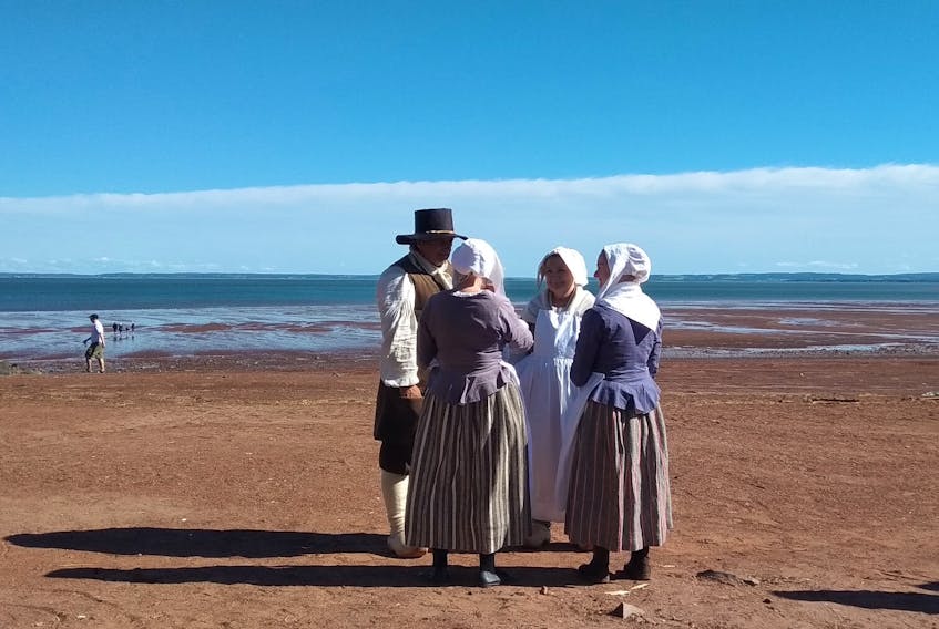 A new Heritage Minute depicting the Acadian expulsion was recently filmed at two Annapolis Valley locations: the Annapolis Royal Historic Gardens, and Houston’s Beach, pictured above.