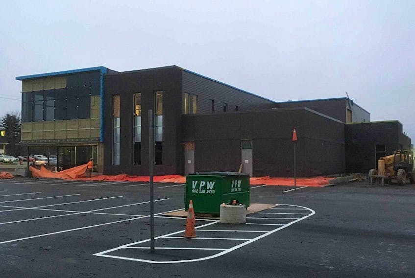 RCMP say work is nearly complete brick and window installs at the future RCMP Kings District Office/New Minas Detachment at 8833 Commercial Street in New Minas.