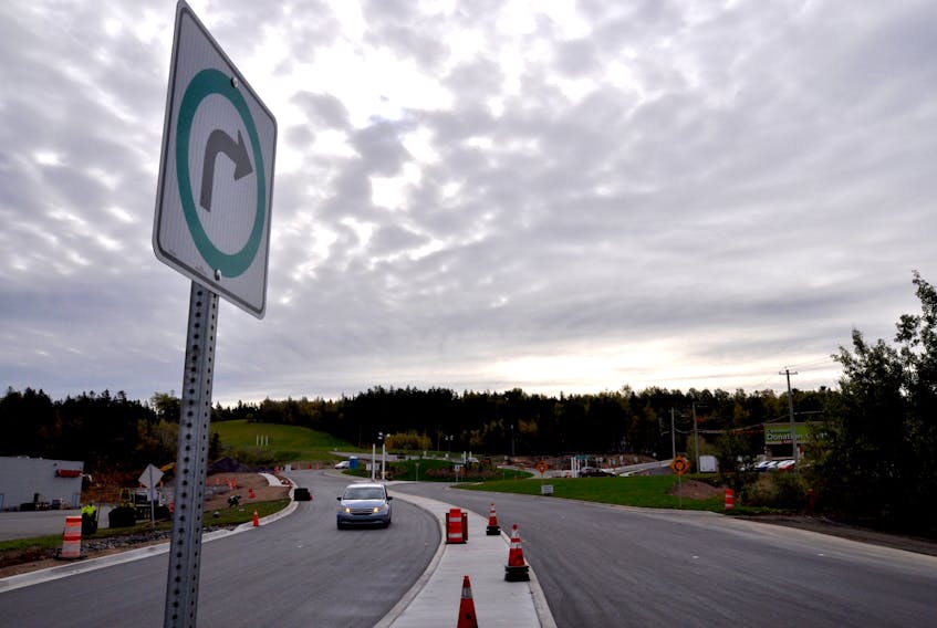 The Department of Transportation and Infrastructure Renewal says work on New Minas’ new interchange system and highway exit 11A will be completed this November. The roundabout at the end of Granite Drive and Silver Fox Avenue is nearly completed, and currently in use.