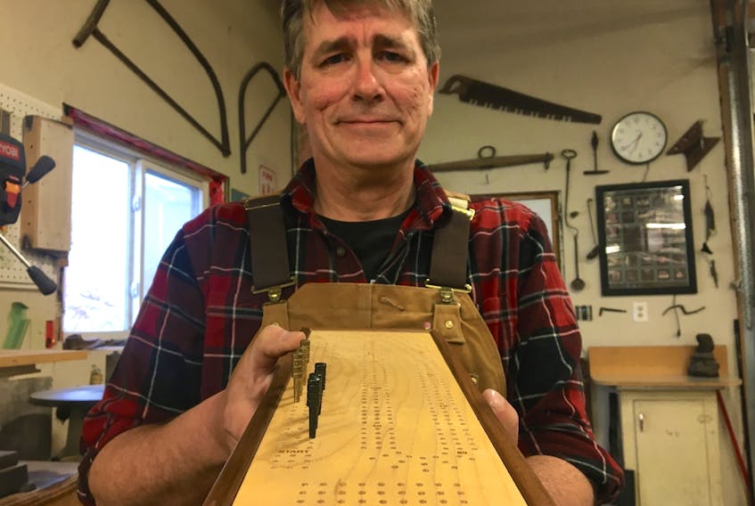 Darrell Drover has set up his woodworking shop and business Saltwood Designs in Canning, where he now lives with his family. He’s found success with his business and has made items from Keurig holders to crib boards, which sold out as soon as he finished them.