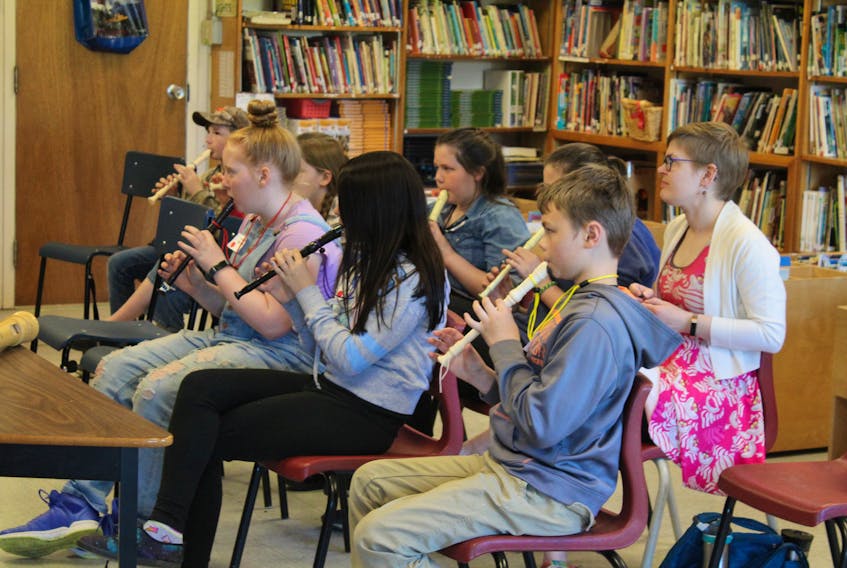 A recorder workshop was part of the fun during the recent Orff Nova Scotia Children’s Day at Port Williams Elementary School.