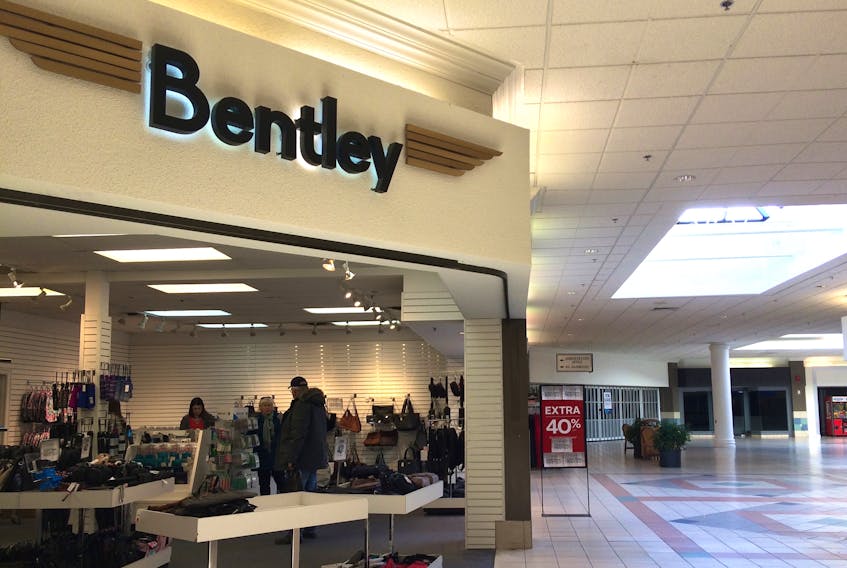 Bentley is closing its retail location at the County Fair Mall in New Minas, where many retail units are for available for lease. Annapolis Valley Chamber of Commerce president Colby Clarke says a shopping shift away from malls toward plazas “has caused traditional mall locations to think differently and try new and exciting things.”