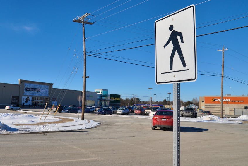 Canning resident Quinton McCamon says crosswalk signage is lacking at the intersection of Silver Fox Avenue and Millett Drive in New Minas along the new Granite Drive interchange system, where he says he narrowly avoided not stopping for a crossing pedestrian Jan. 4.