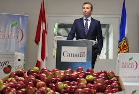 Kings-Hants MP Scott Brison announces a $900,000 ACOA loan Monday to improve storage capacity and quality at Scotian Gold Co-operative in Kings County.
