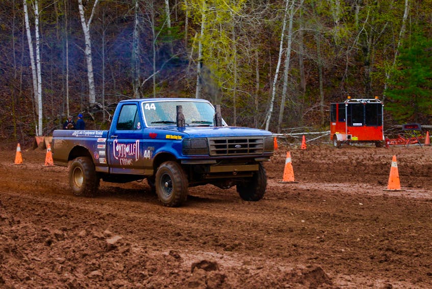 Tires were spinning out from the start as drivers tried to gain some traction on the muddy course during the fourth annual Valley Tire Ltd. 4X4 Truck Rally in New Minas.