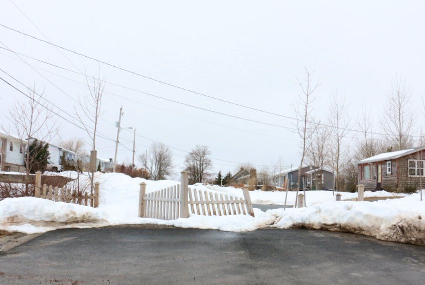 This photo, taken in March 2018, depicts the blocked off access point between Windsor’s Underwood Drive subdivision and Edward Drive, which leads into West Hants’ seniors development known as The Crossing. West Hants council is planning to install a locked emergency access gate to ensure residents have a safe way out of the area.