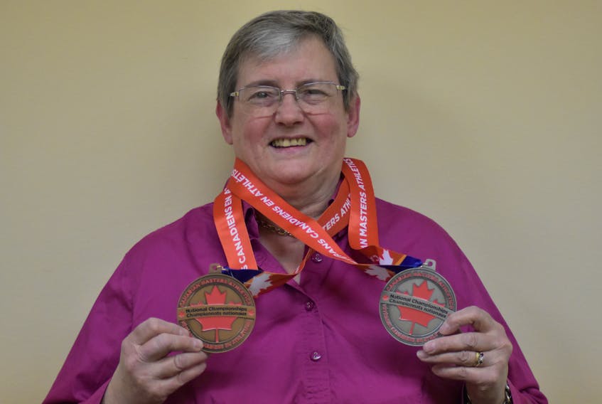 Jane Warren of Wolfville recently collected a silver and bronze medal at a national track competition.