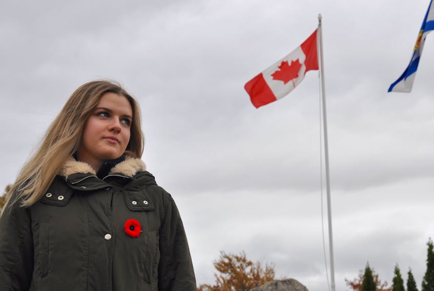 Nicole Grass, 17, is one of four Canadians chosen to travel to Belgium as youth delegates in honour of the First World War’s centennial.