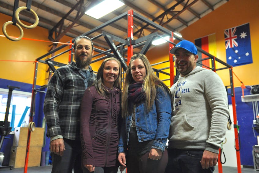 Jordan and Chelsea Apostoleris and Emily and James Martell are now the co-owners of Apple Valley CrossFit in Coldbrook.