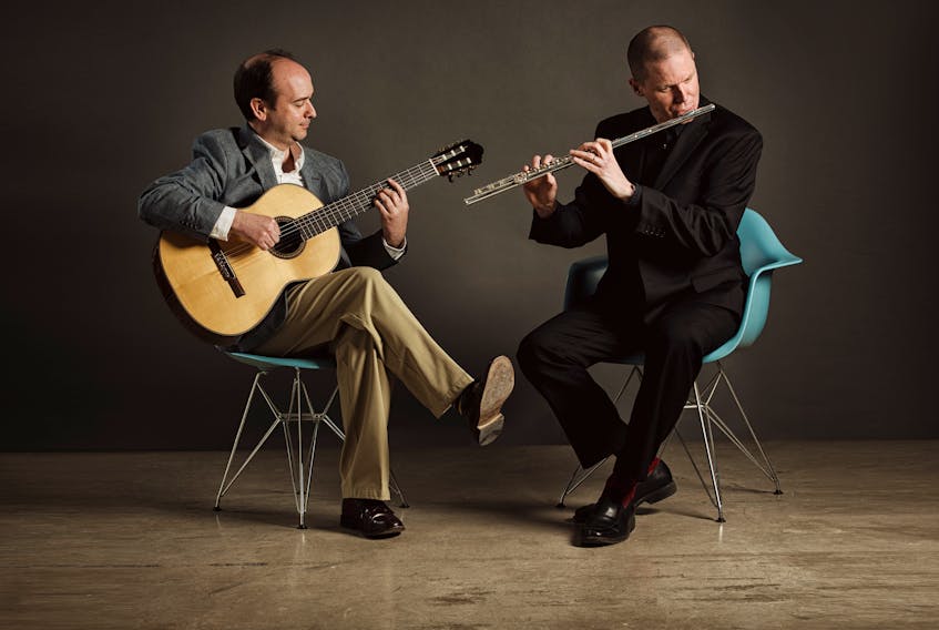 The Charke-Cormier Duo is comprised of Eugene Cormier and Derek Charke, who are both faculty members of members of Acadia University’s school of music. -- Jive Photographic Productions, Halifax