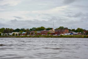 Windsor’s downtown core sits along the Lake Pisiquid shoreline. The town and surrounding community have developed around the causeway that blocks the Avon River since its construction in the 1970s.