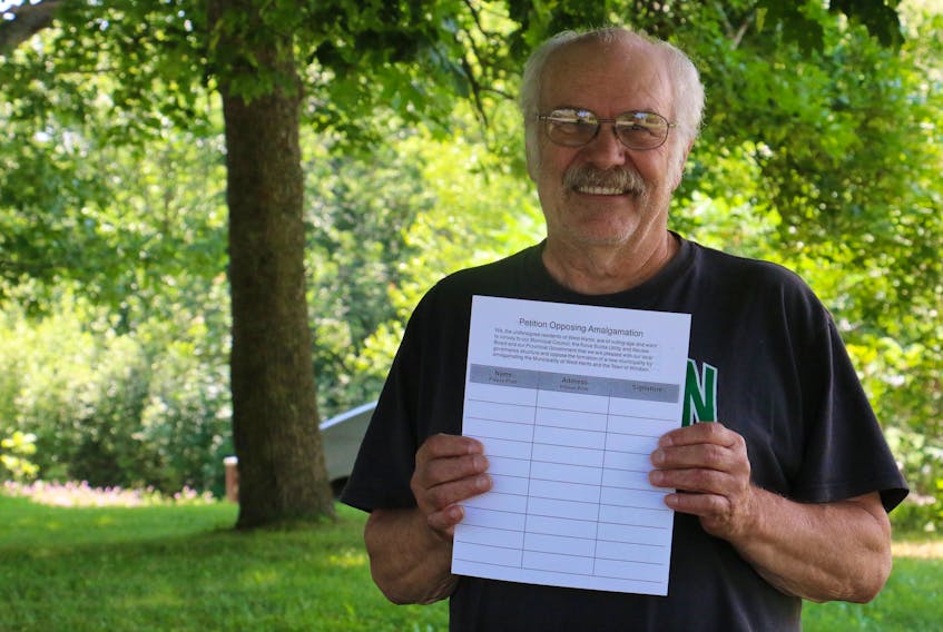 Raymond Meehan's petition opposing amalgamation between Windsor and West Hants has about 1,500 signatures.