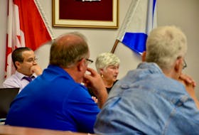 West Hants Warden Abraham Zebian and Windsor Mayor Anna Allen discuss the future of Joint Council on June 28, 2018.