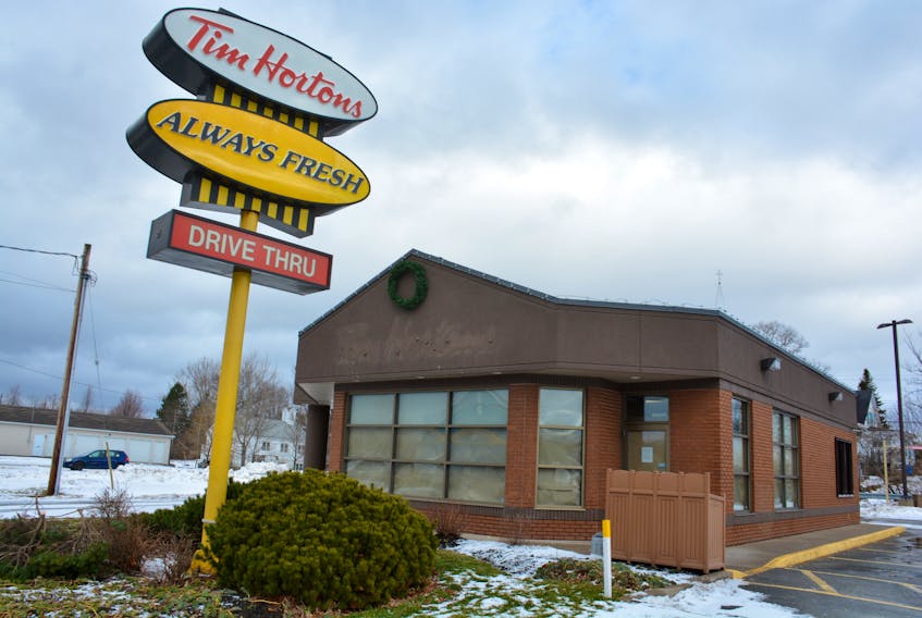 The former Tim Hortons location in Hantsport closed its doors in early January.