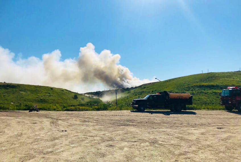A fire at the Kaizer Meadow Solid Waste Management Facility in Lunenburg County is mostly extinguished following a day-long battle by firefighters against the stinky blaze.