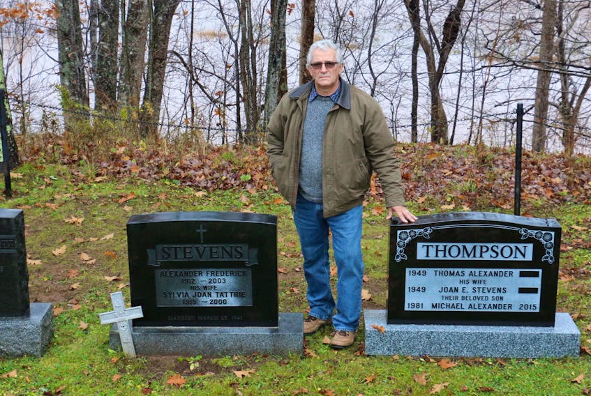 Tom Thompson is worried about the fate of a Stevens family plot located in the Riverbank Cemetery in Hantsport. The land is located near the bank, which is eroding due to saltwater tides now entering the Halfway River twice a day.