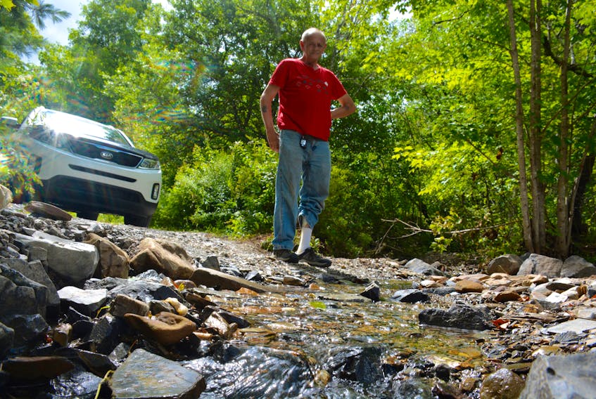 Paul Faulkenham was worried about the condition of his driveway following a torrential downpour on Aug. 7, which diverted water on top of the road, instead of under it. It’s since been fixed by the department of transportation and infrastructure renewal.